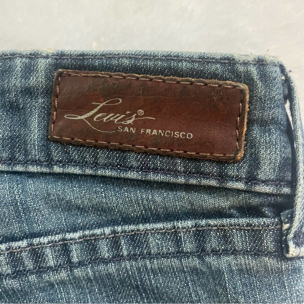 Levi's San Francisco Stretch Cotton Dark Low Rise Skinny Jeans 29 x 32 - Picture 6 of 8